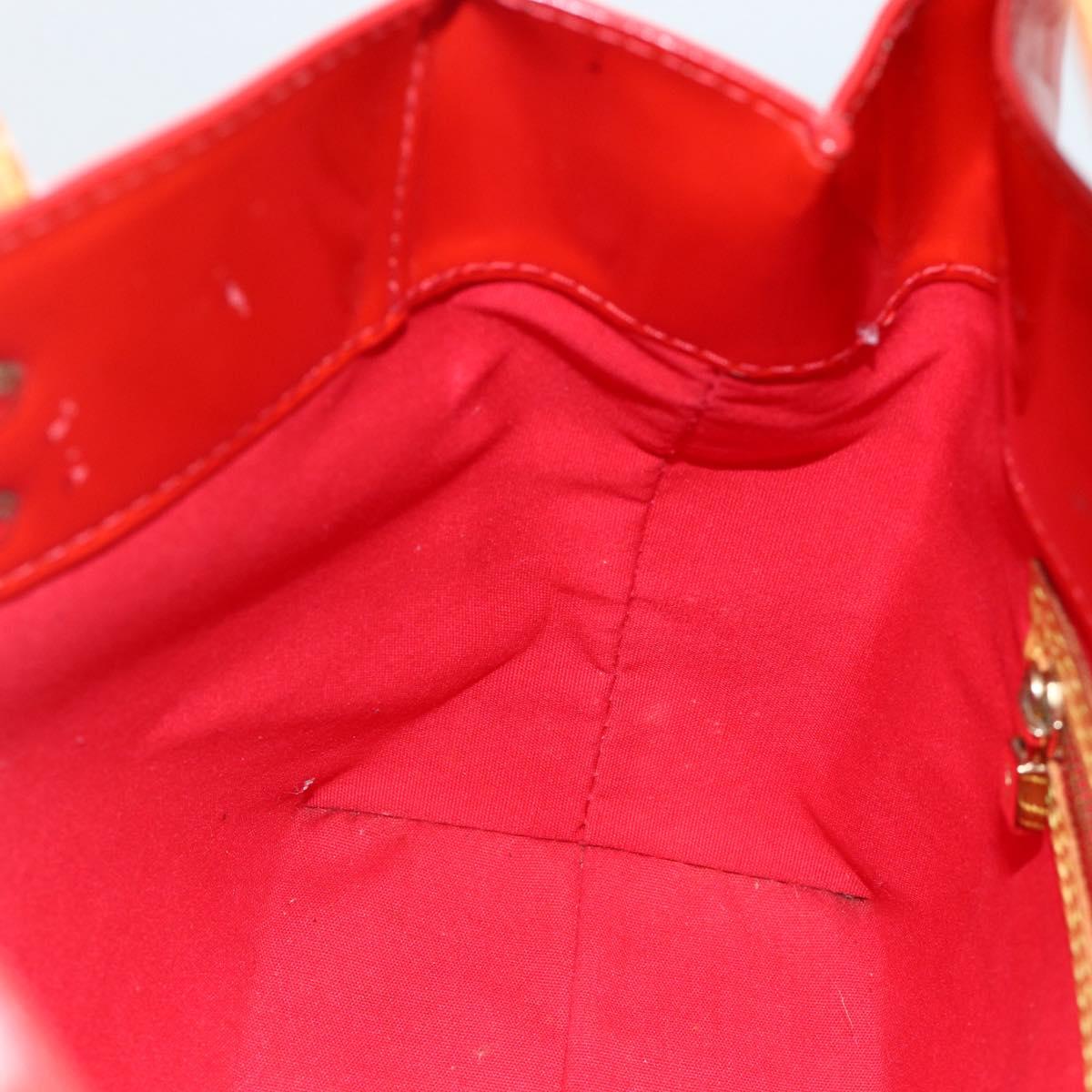 LOUIS VUITTON Monogram Vernis Reade PM Hand Bag Red Rouge M91088 LV Auth AMZ479