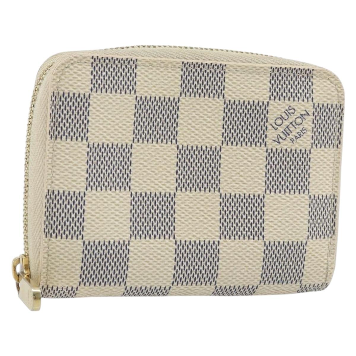 LOUIS VUITTON Damier Azur Zippy Coin Purse N60138 LV Auth AMZ504