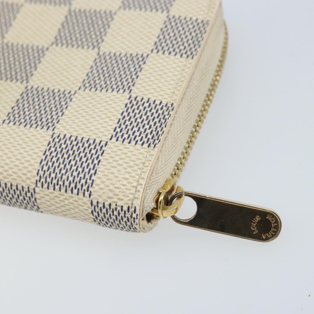 LOUIS VUITTON Damier Azur Zippy Coin Purse N60138 LV Auth AMZ504