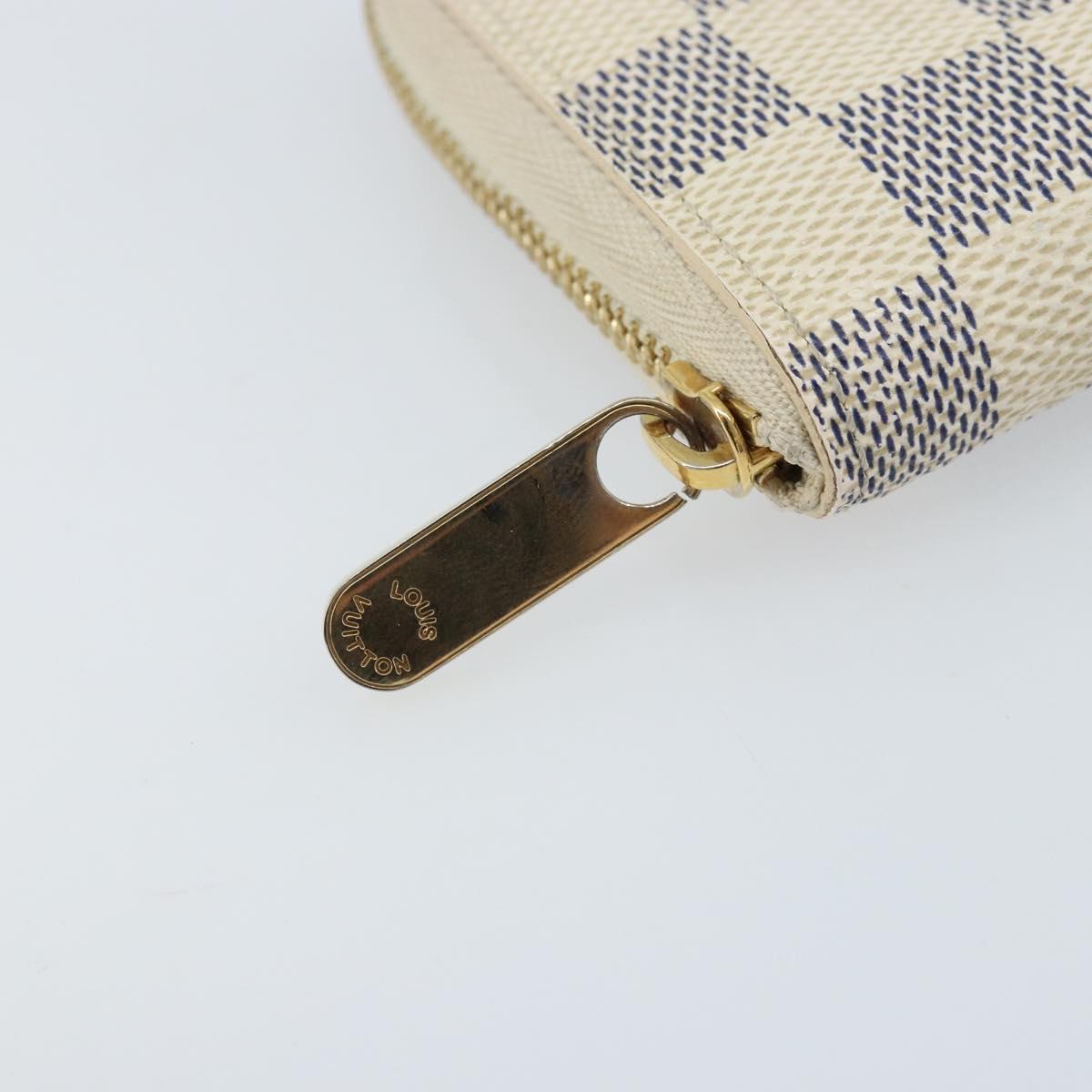 LOUIS VUITTON Damier Azur Zippy Coin Purse N60138 LV Auth AMZ504