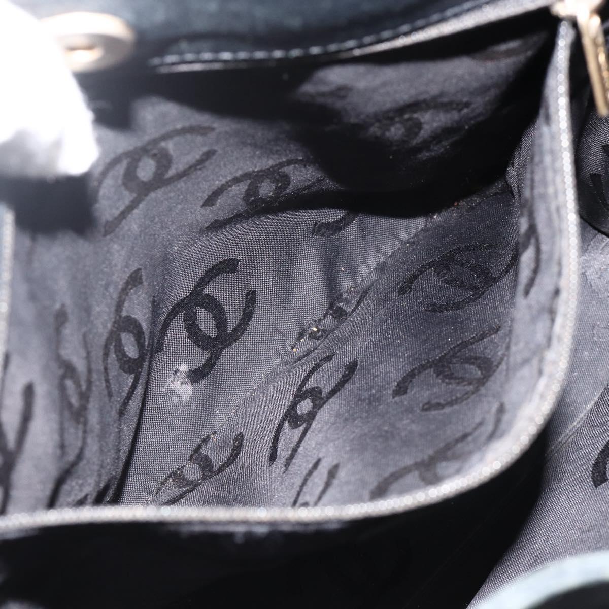CHANEL Matelasse Wild stitch Tote Bag Leather Black Gold CC Auth AMZ509