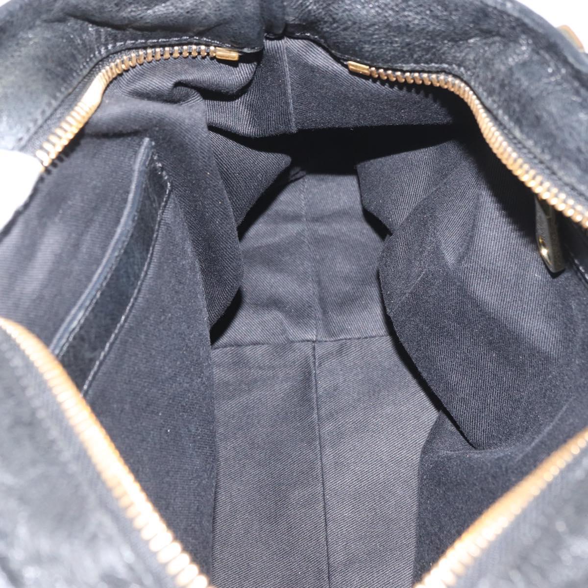 Chloe Etel Hand Bag Leather 2way Black Gold Auth AMZ510A