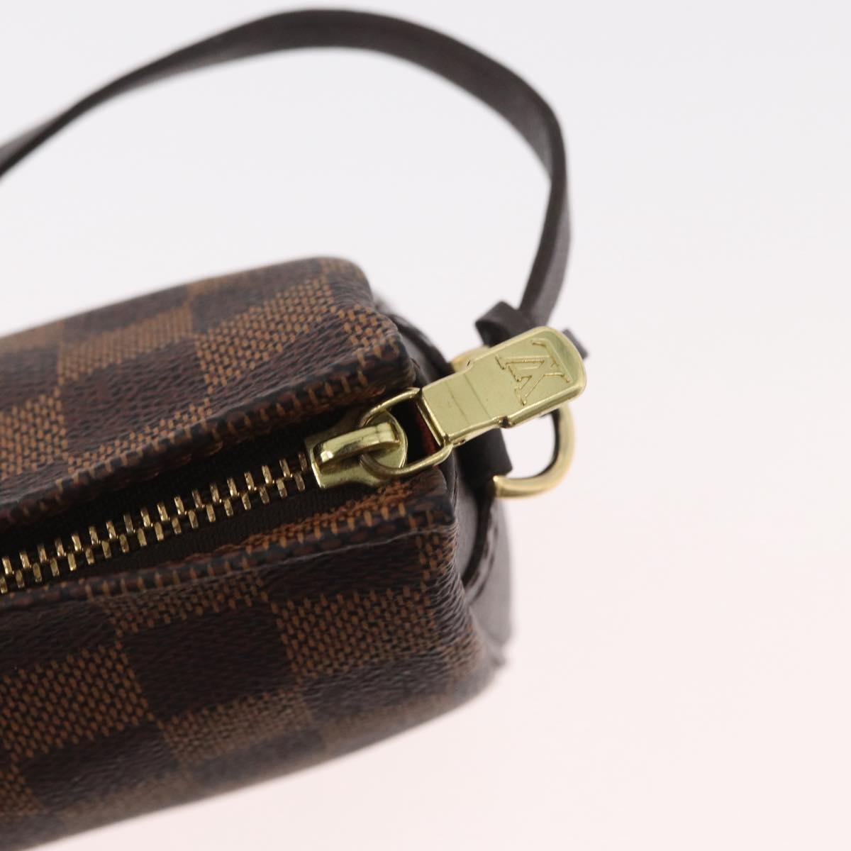 LOUIS VUITTON Damier Ebene Trousse makeup Pouch N51982 LV Auth AMZ530A
