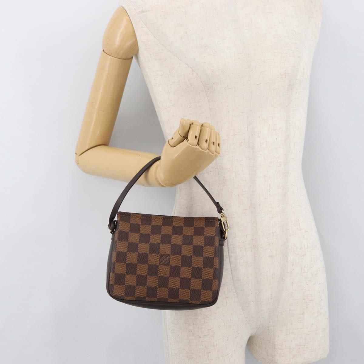 LOUIS VUITTON Damier Ebene Trousse makeup Pouch N51982 LV Auth AMZ530A