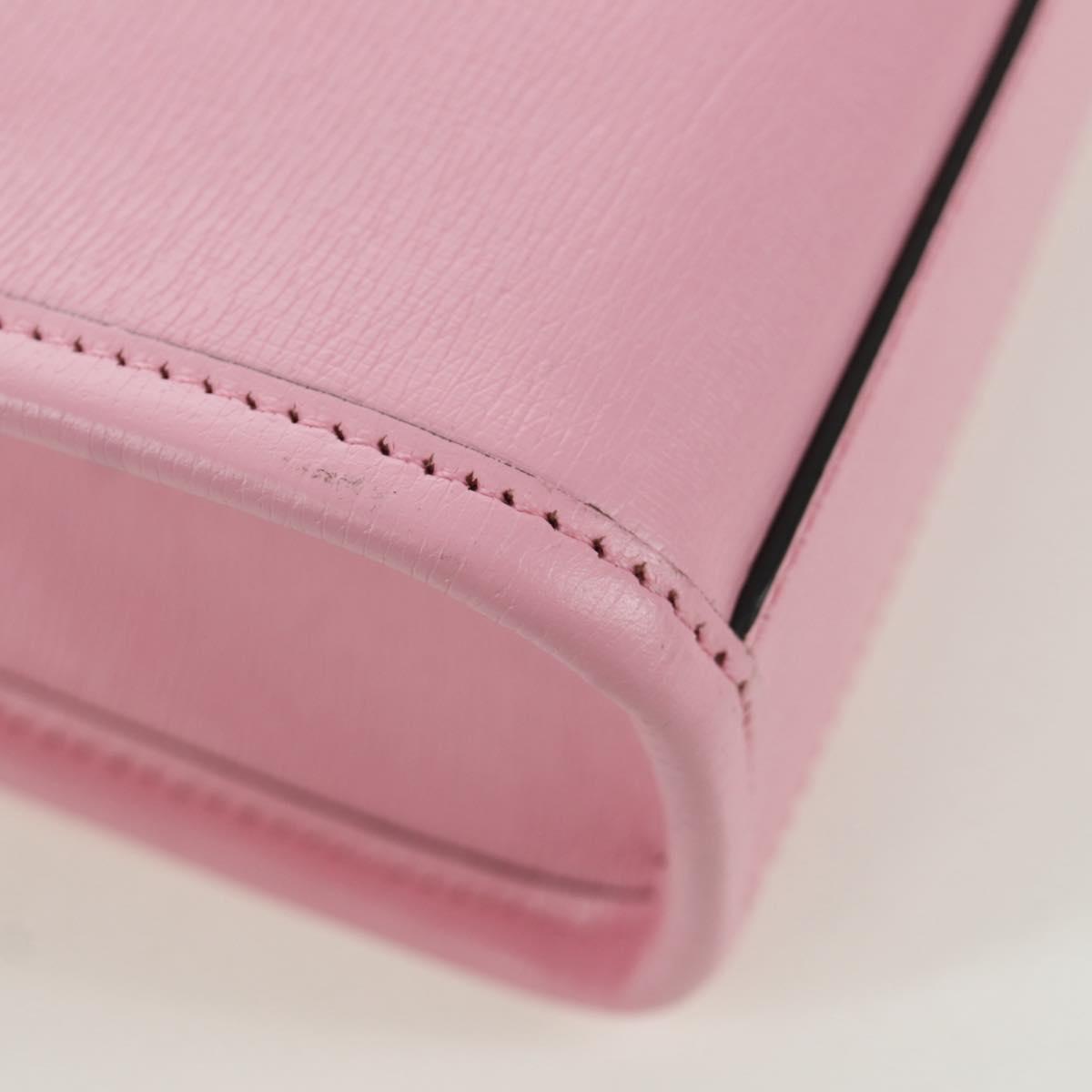 GUCCI Bananya Mini Tote Bag Leather 2way Pink Gold 671623 Auth AMZ535M
