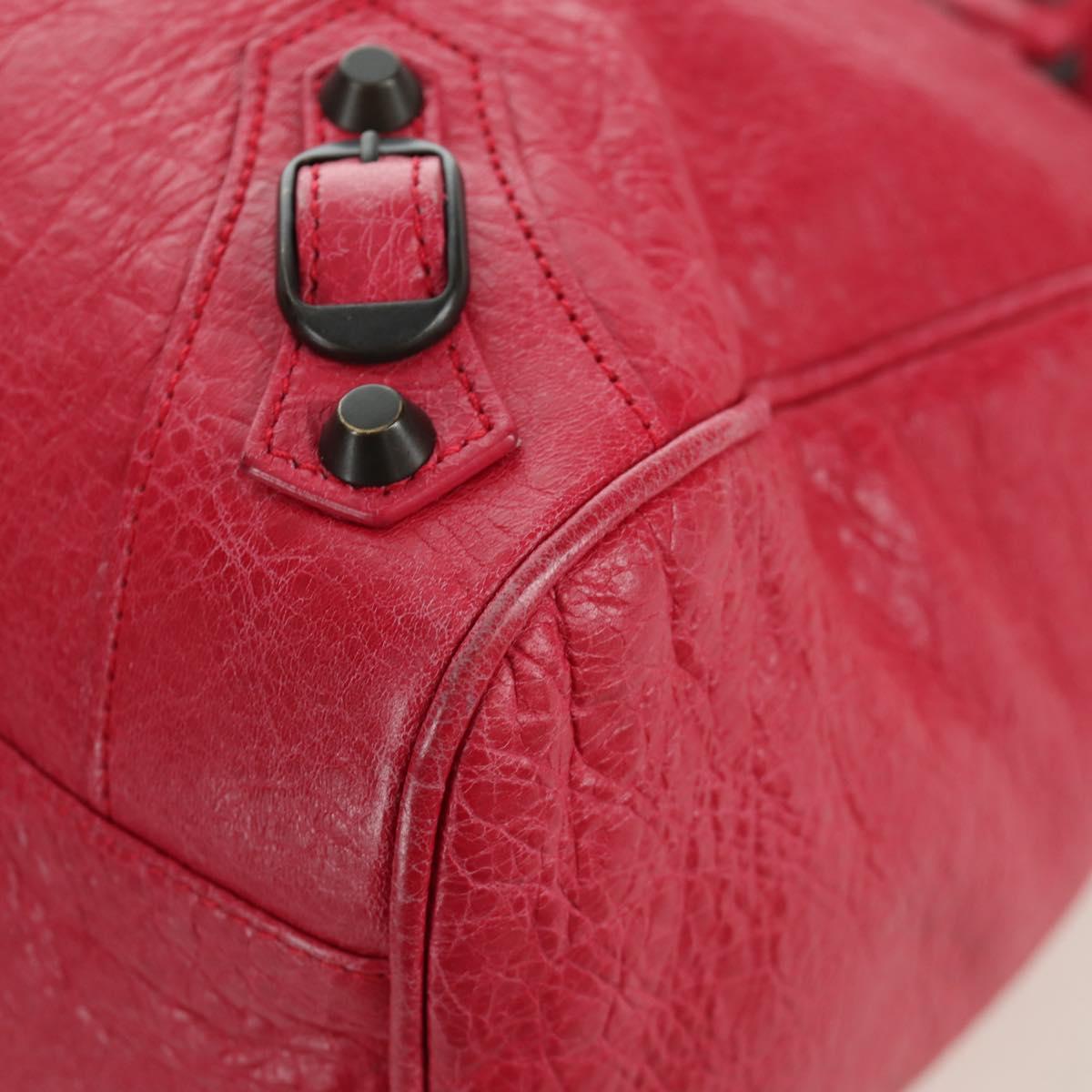 BALENCIAGA The City Hand Bag Leather 2way Red 235216 Auth AMZ544V