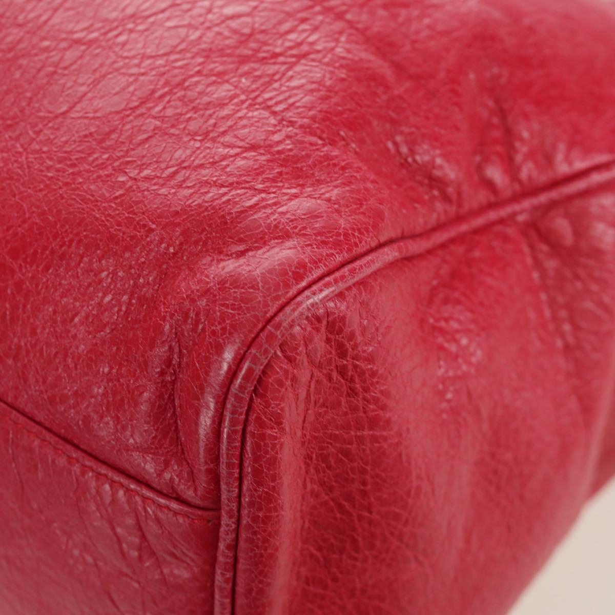 BALENCIAGA The City Hand Bag Leather 2way Red 235216 Auth AMZ544V