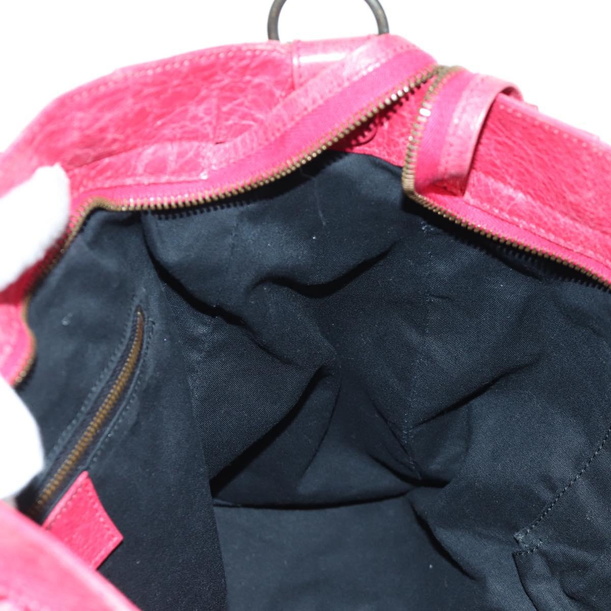 BALENCIAGA The City Hand Bag Leather 2way Red 235216 Auth AMZ544V