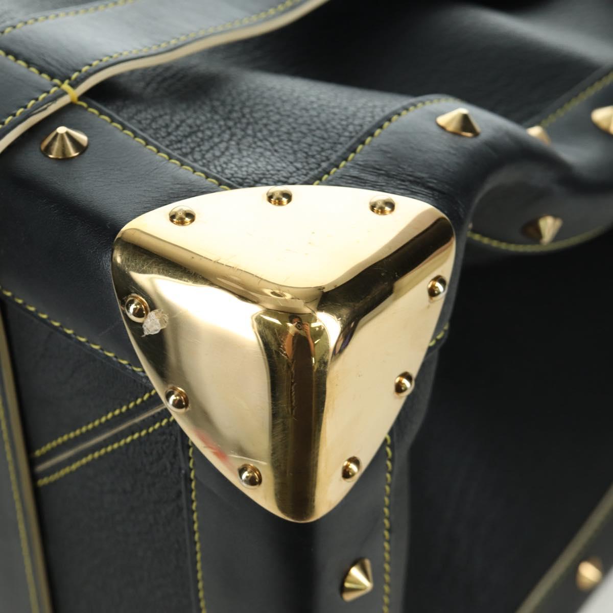 LOUIS VUITTON Suhari Extravagan Hand Bag Leather Black LV Auth AMZ548SM
