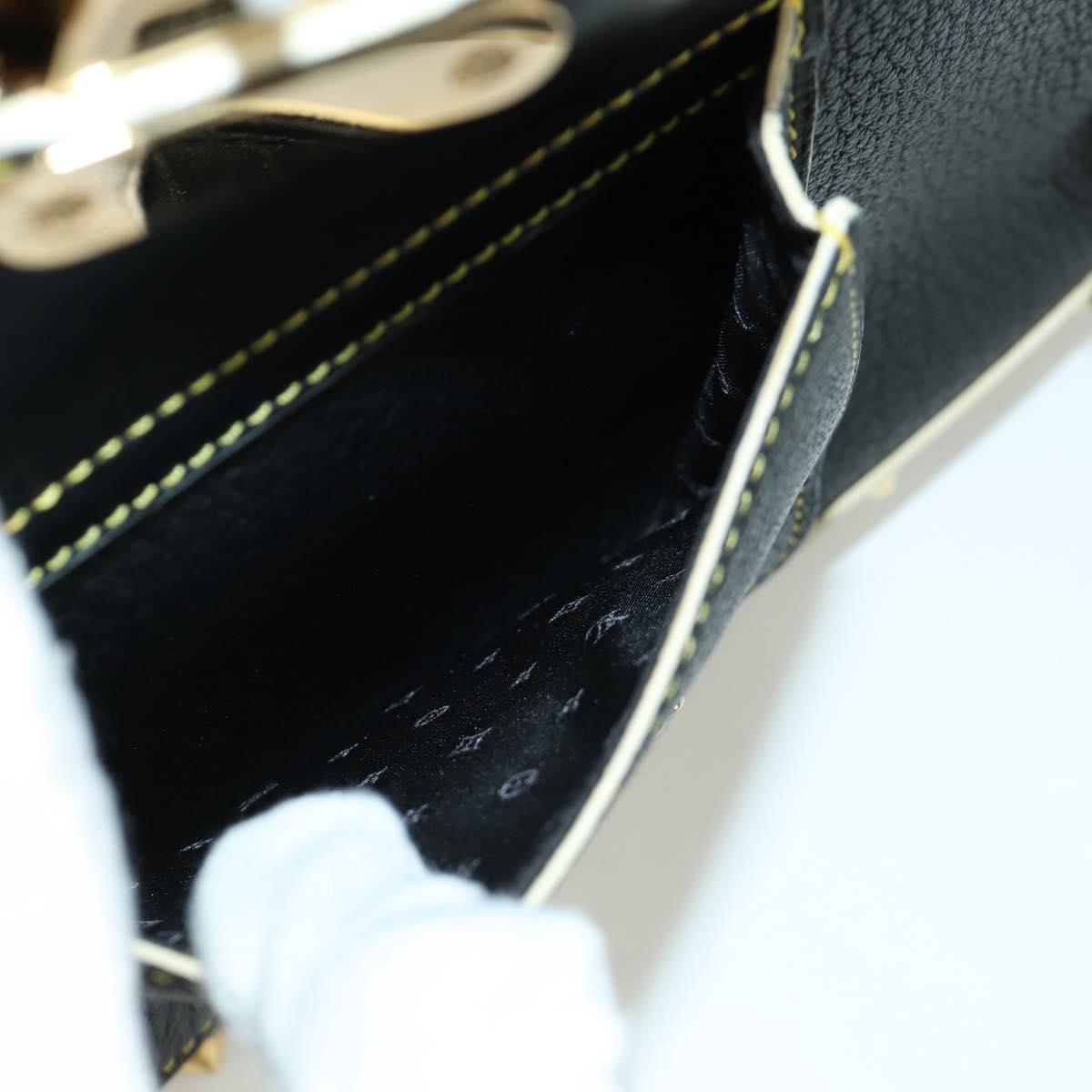 LOUIS VUITTON Suhari Extravagan Hand Bag Leather Black LV Auth AMZ548SM