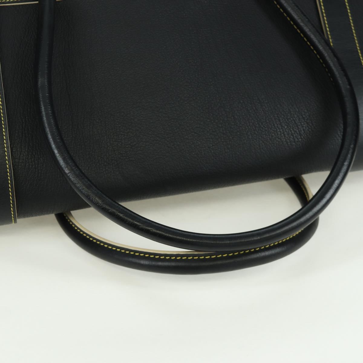 LOUIS VUITTON Suhari Extravagan Hand Bag Leather Black LV Auth AMZ548SM
