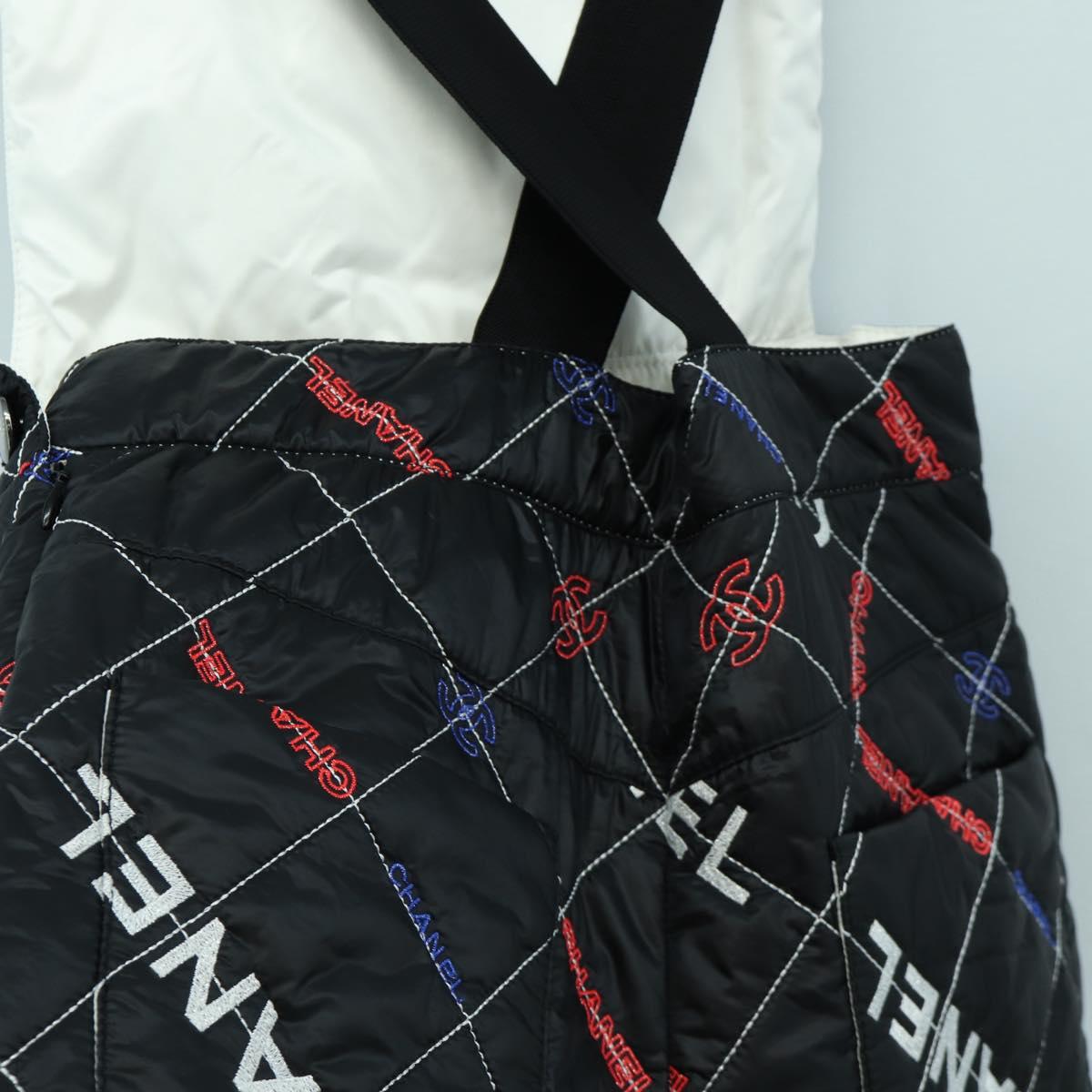 CHANEL Overall Polyester Black CC Auth AMZ550SM