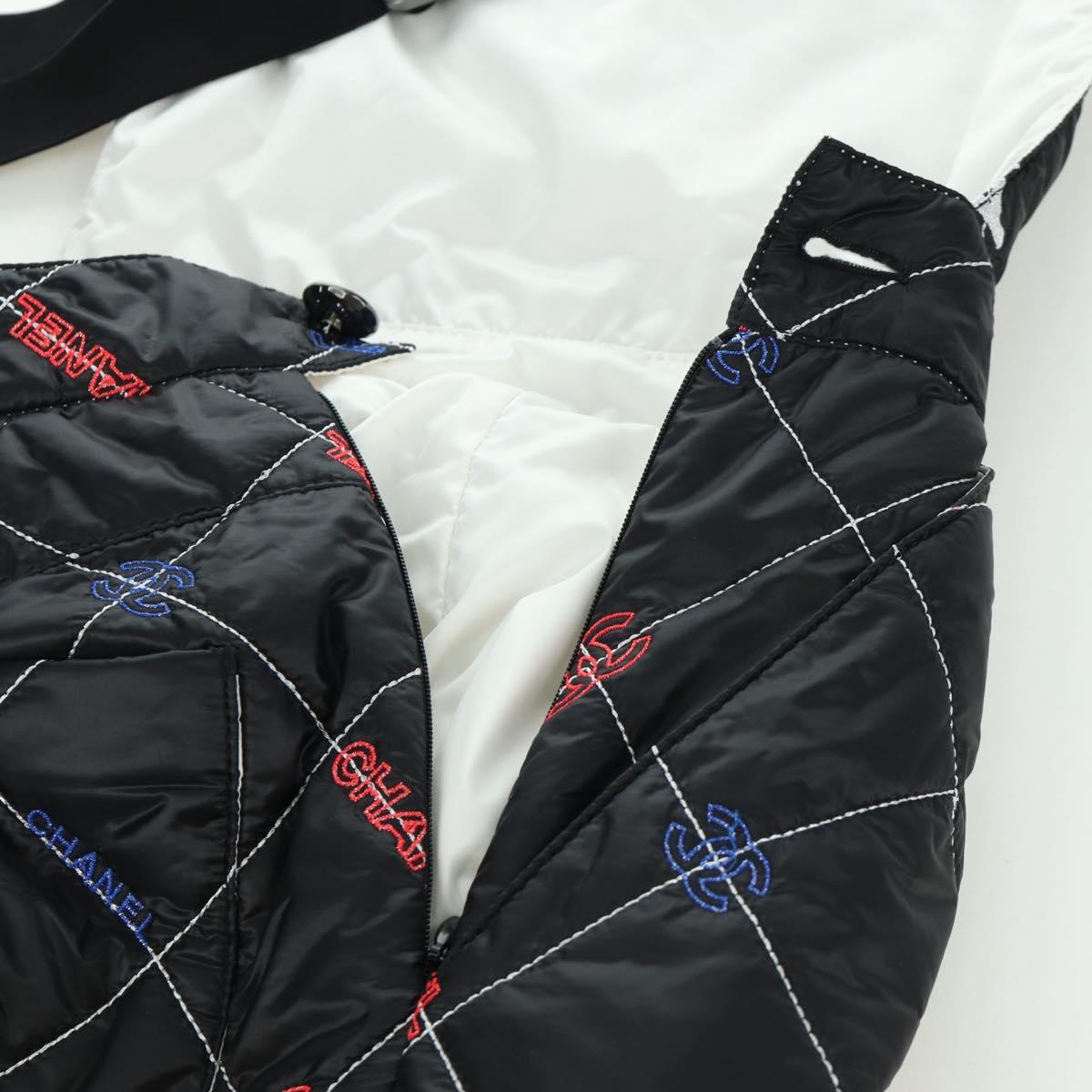 CHANEL Overall Polyester Black CC Auth AMZ550SM