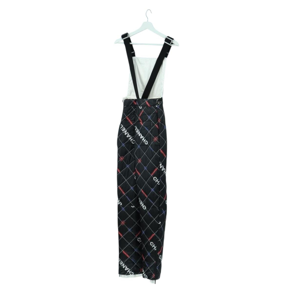 CHANEL Overall Polyester Black CC Auth AMZ550SM