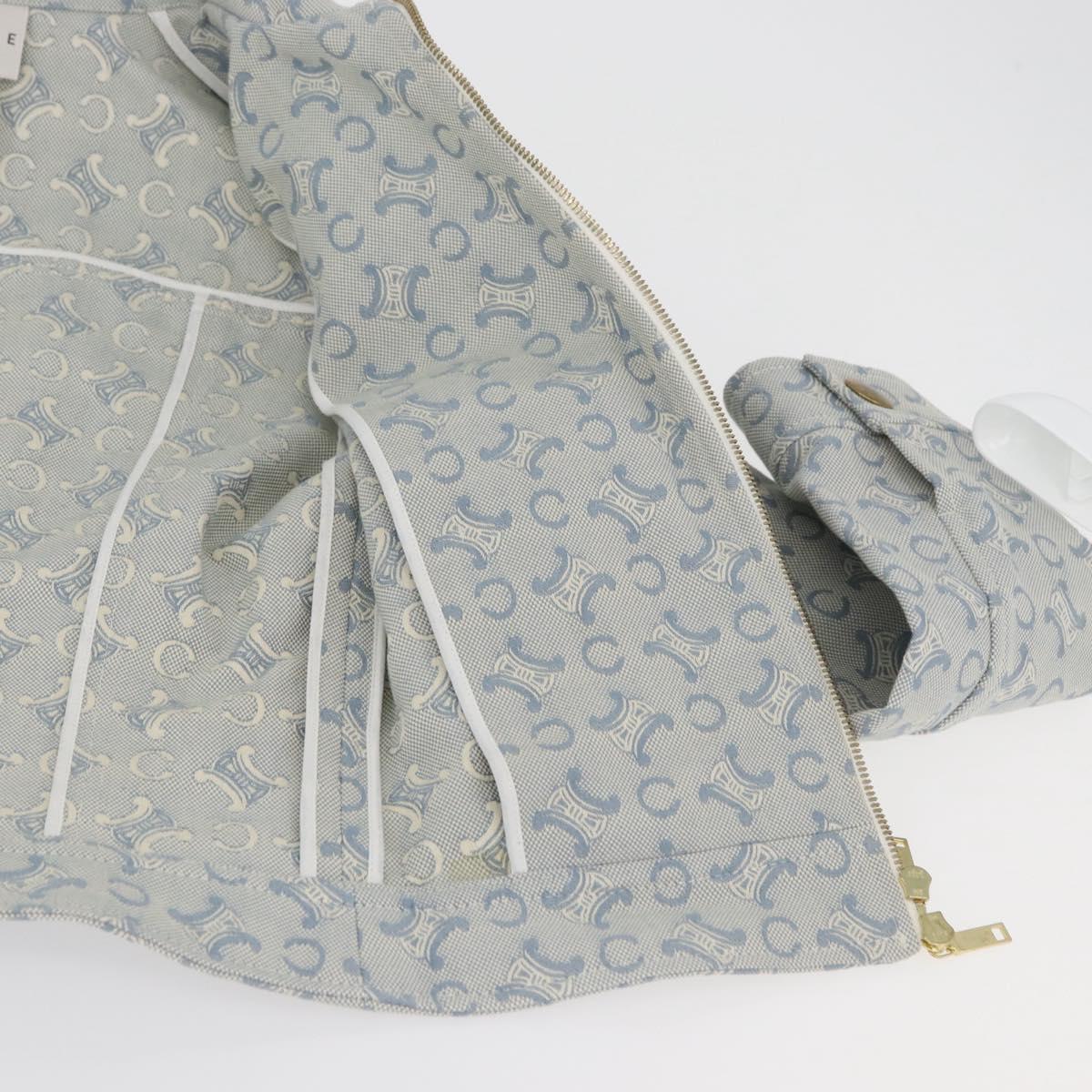 CELINE C Macadam Canvas Jacket Light Blue Auth AMZ552M