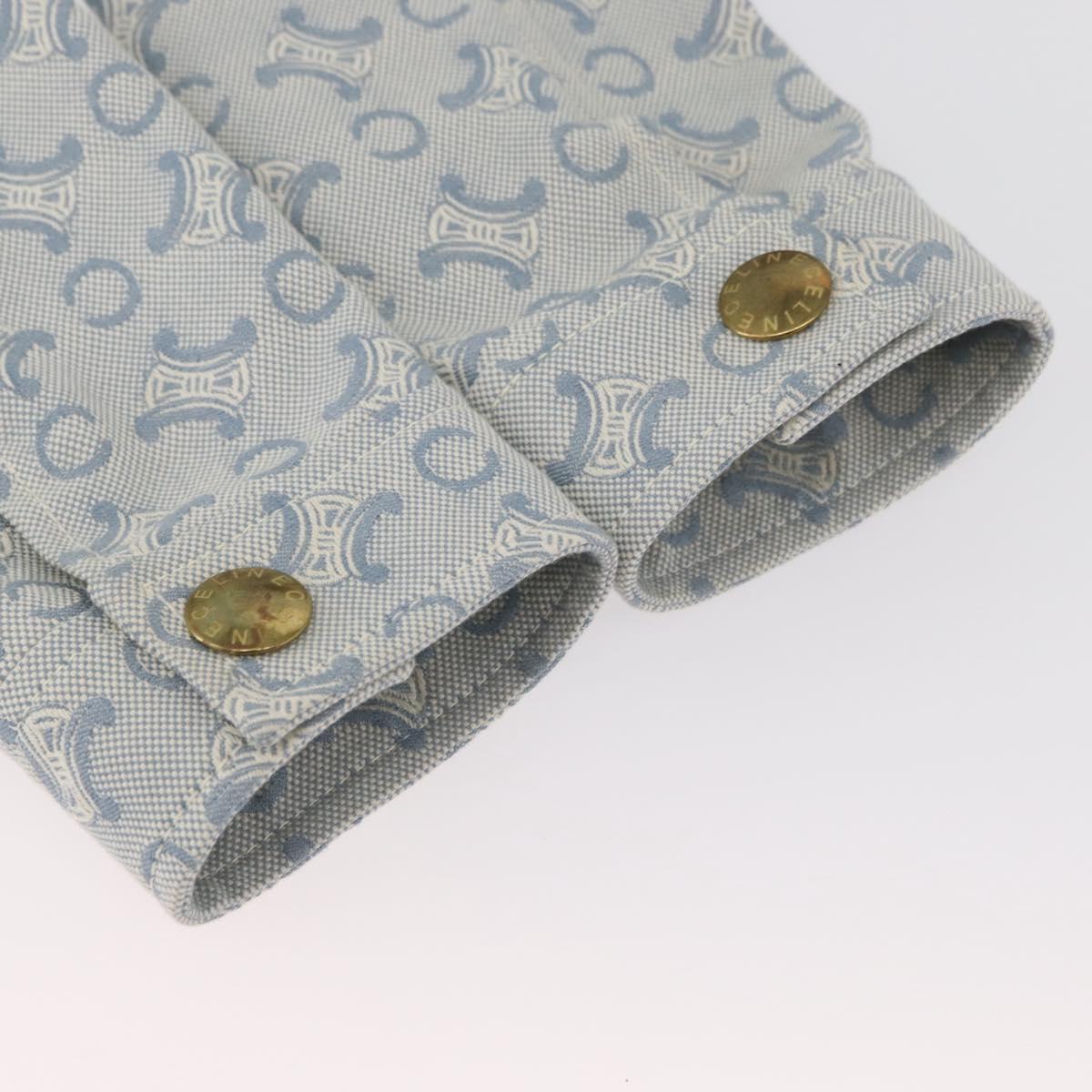 CELINE C Macadam Canvas Jacket Light Blue Auth AMZ552M