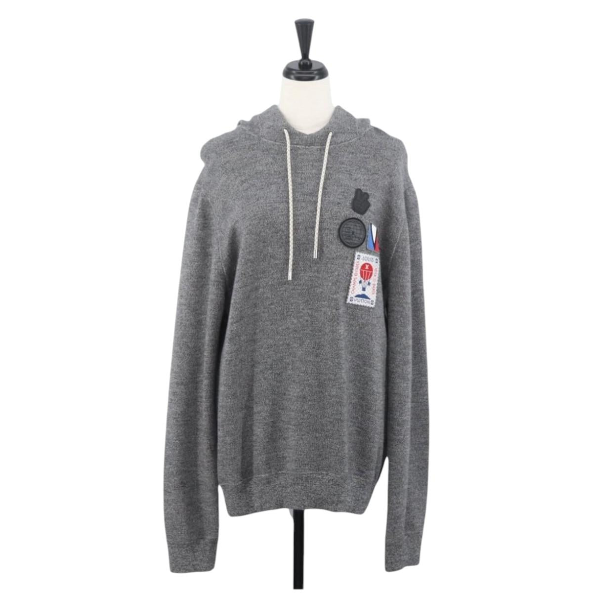 LOUIS VUITTON LV Cup Hoodie Wool Gray LV Auth AMZ553M