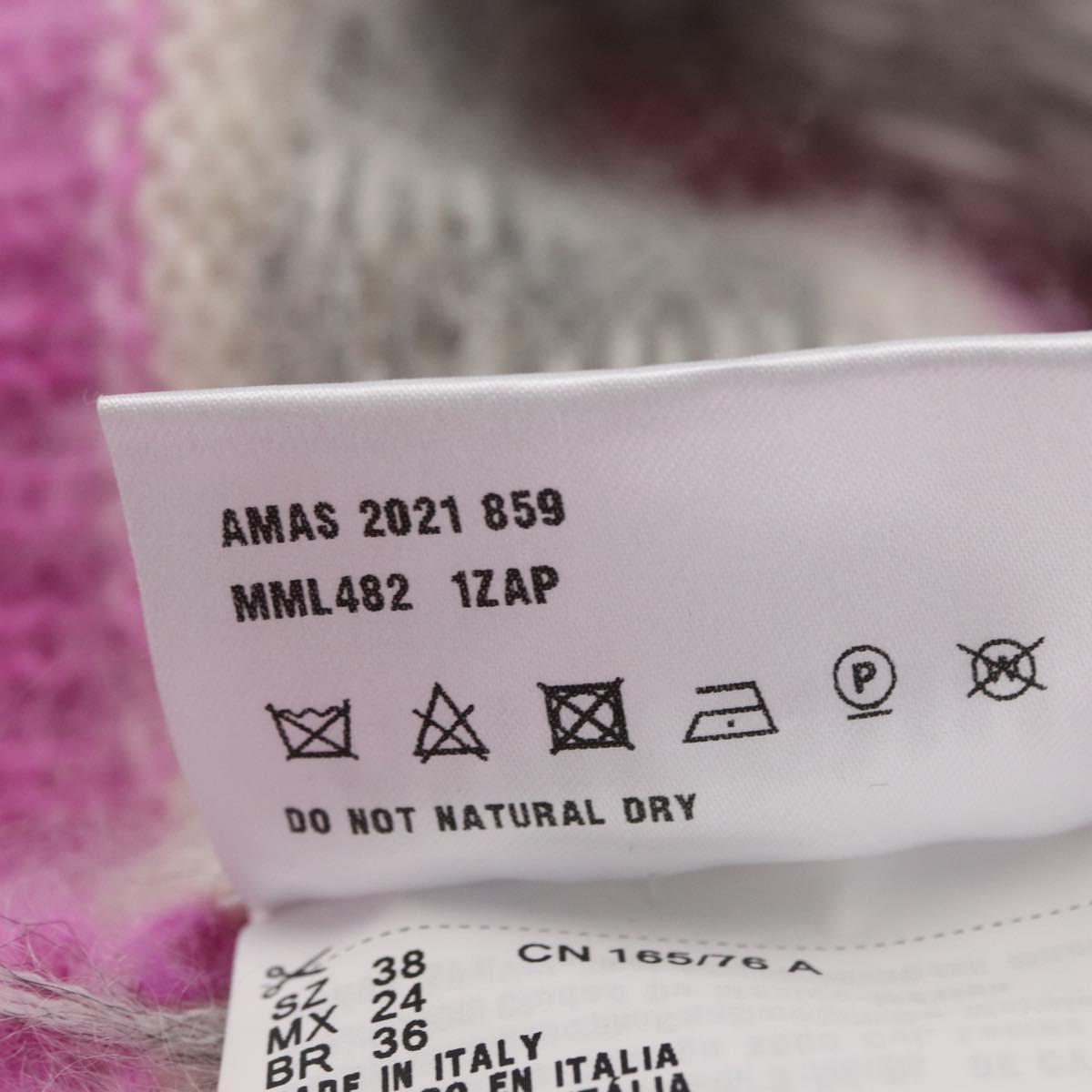 Miu Miu Knitted Fabrics Sweatshirt Mohair Pink Auth AMZ554SAM