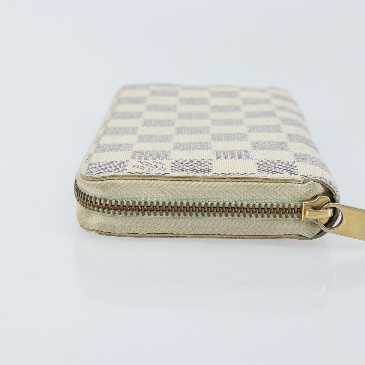 LOUIS VUITTON Damier Azur Zippy Wallet Long Wallet N60019 LV Auth AMZ570
