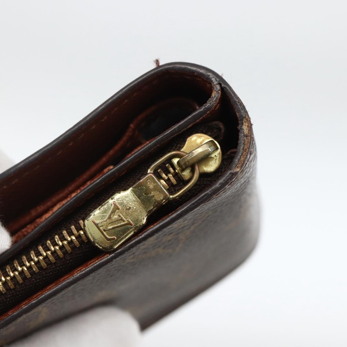 LOUIS VUITTON Monogram Compact Zip Wallet M61667 LV Auth AMZ571