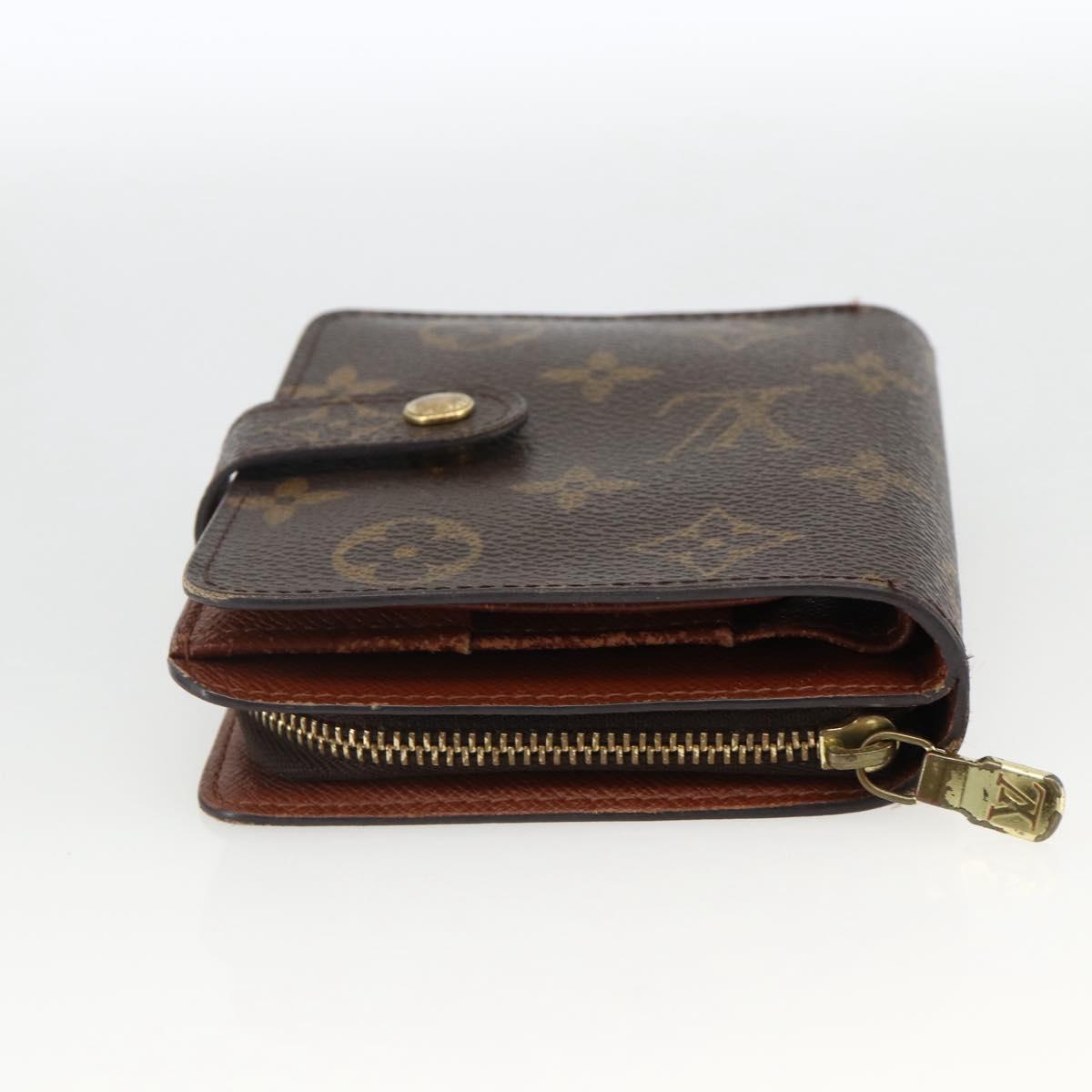 LOUIS VUITTON Monogram Compact Zip Wallet M61667 LV Auth AMZ571