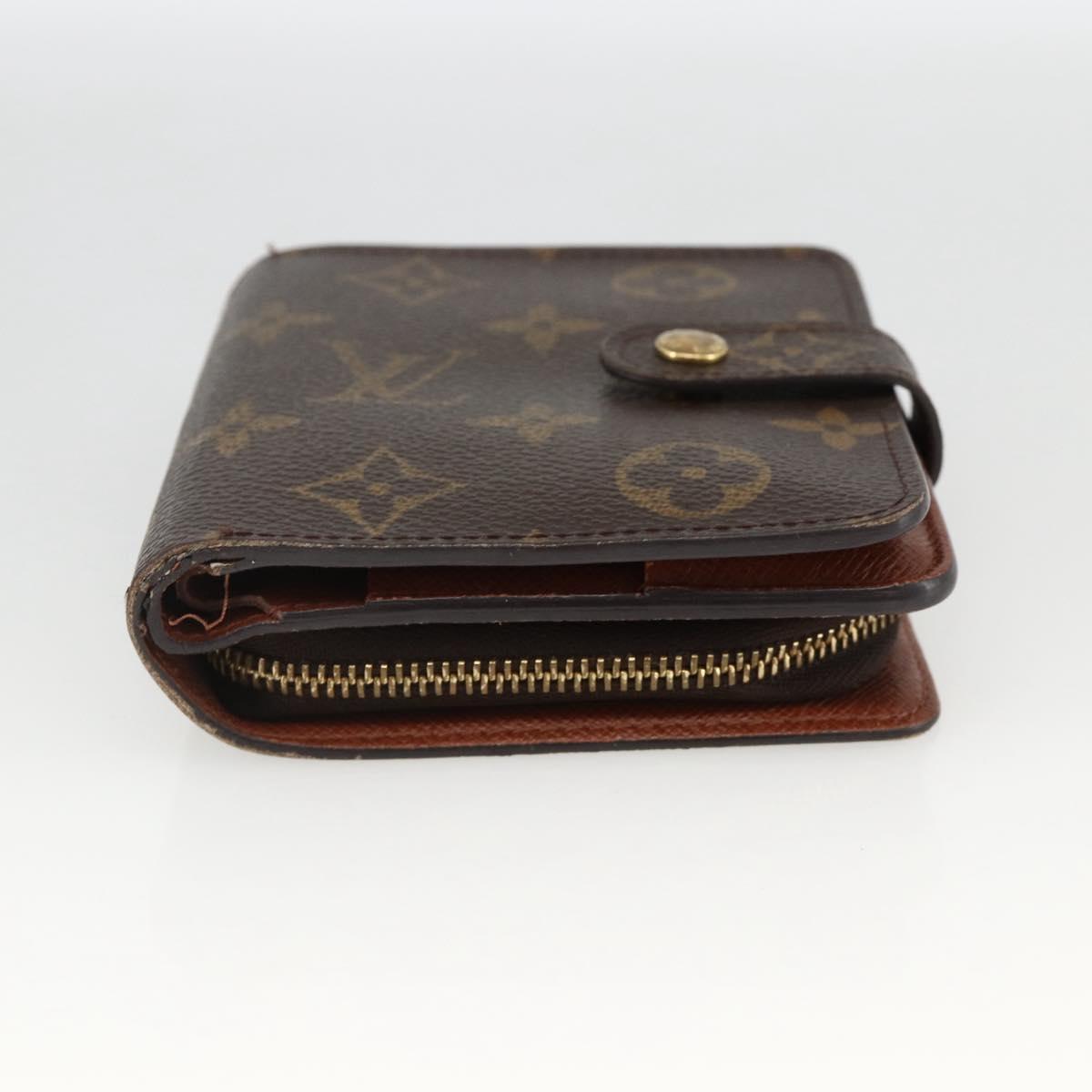 LOUIS VUITTON Monogram Compact Zip Wallet M61667 LV Auth AMZ571