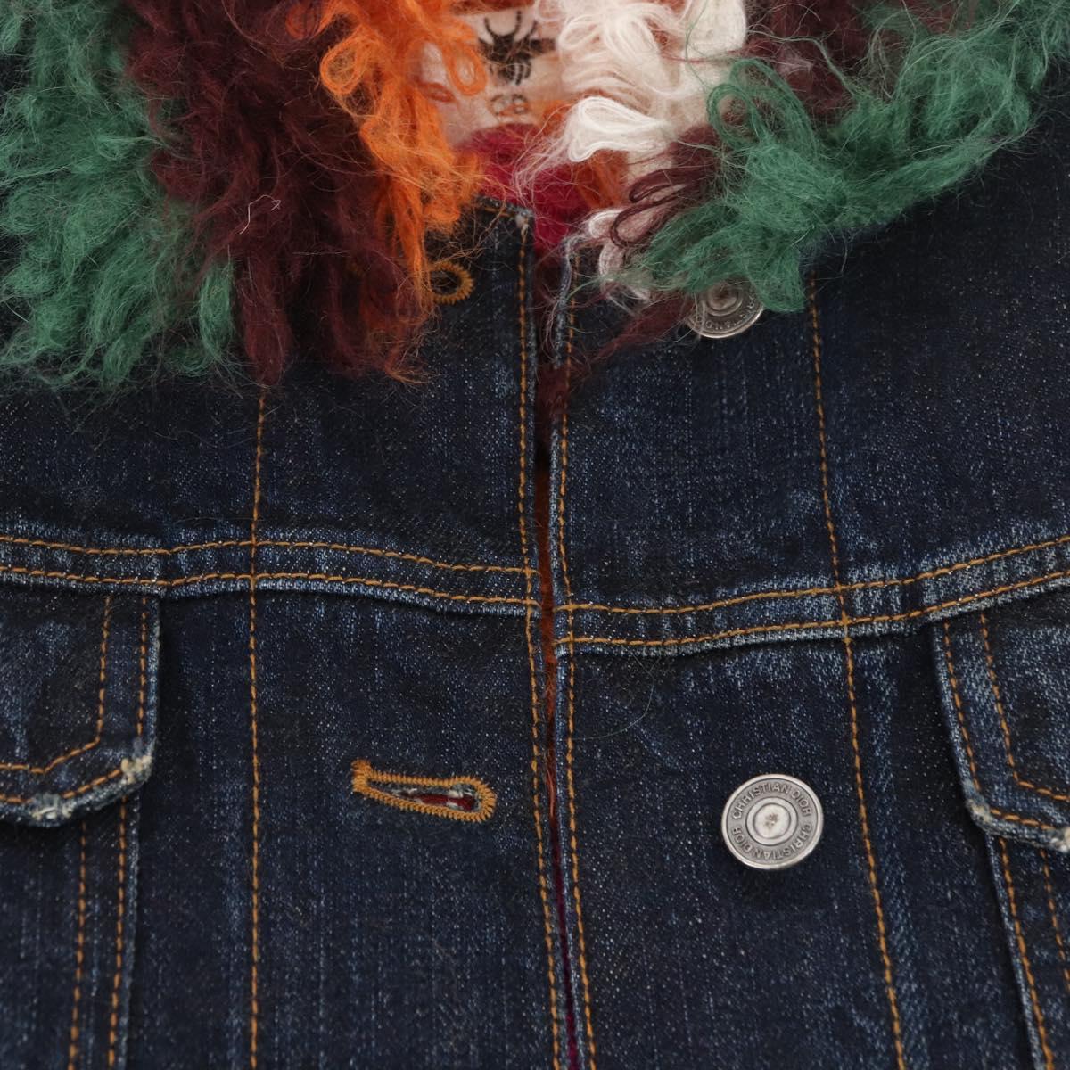 Christian Dior Fringe Jacket Denim Blue Auth AMZ580SM