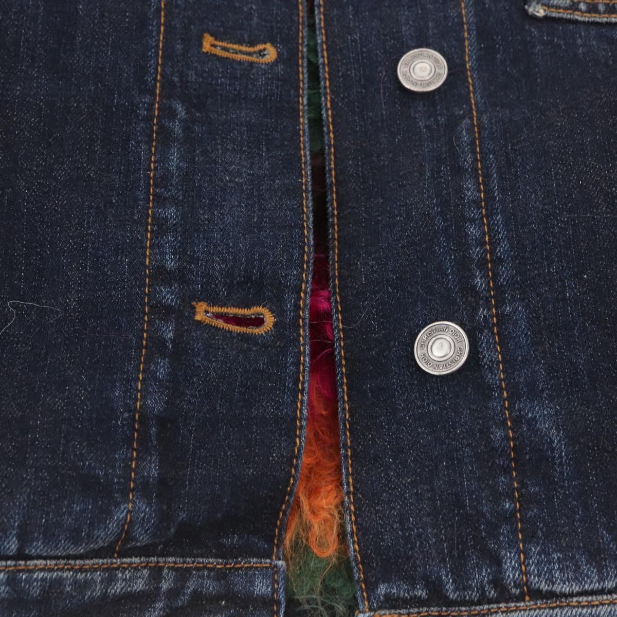 Christian Dior Fringe Jacket Denim Blue Auth AMZ580SM