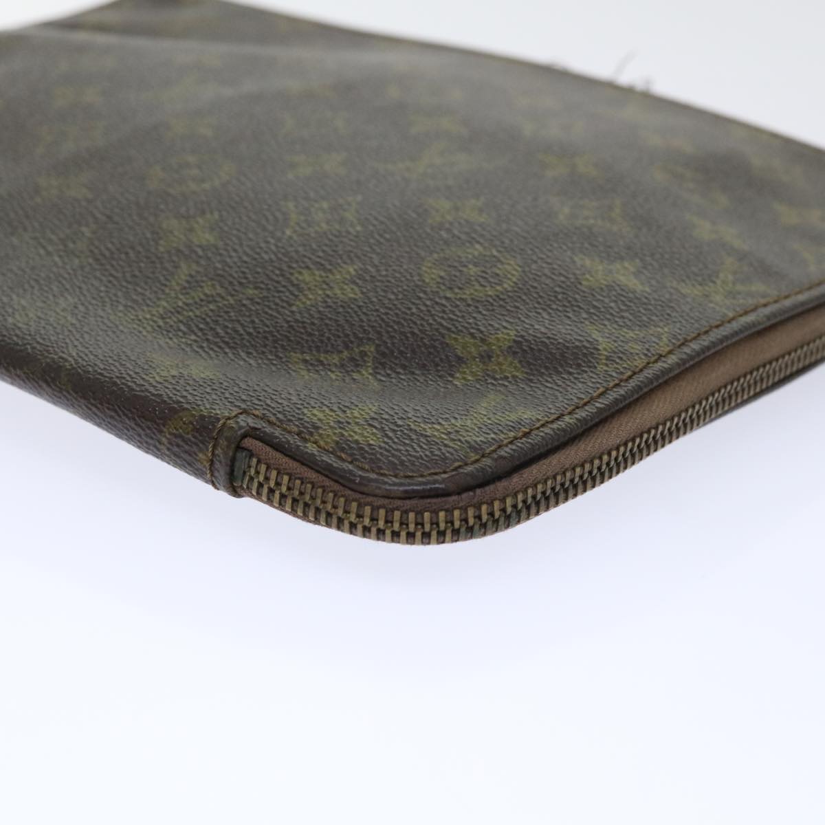 LOUIS VUITTON Monogram Poche Document Briefcase M53400 LV Auth ar10021B