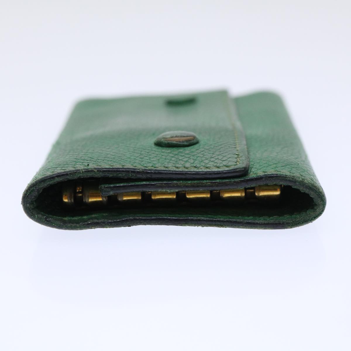 HERMES Key Case Card Case Leather 2Set Brown Green Auth ar10060B