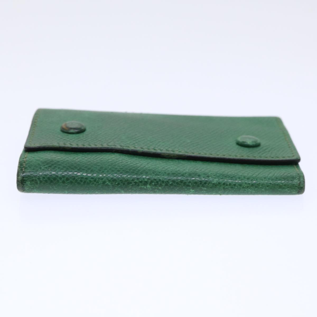 HERMES Key Case Card Case Leather 2Set Brown Green Auth ar10060B