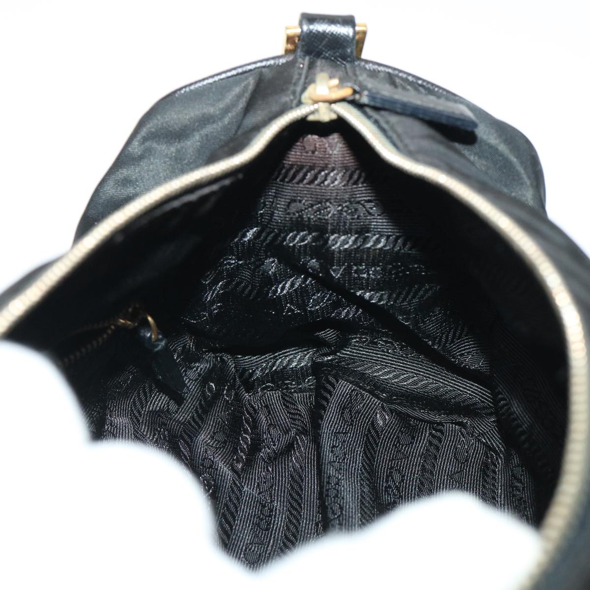 PRADA Shoulder Bag Nylon Black Auth ar10096