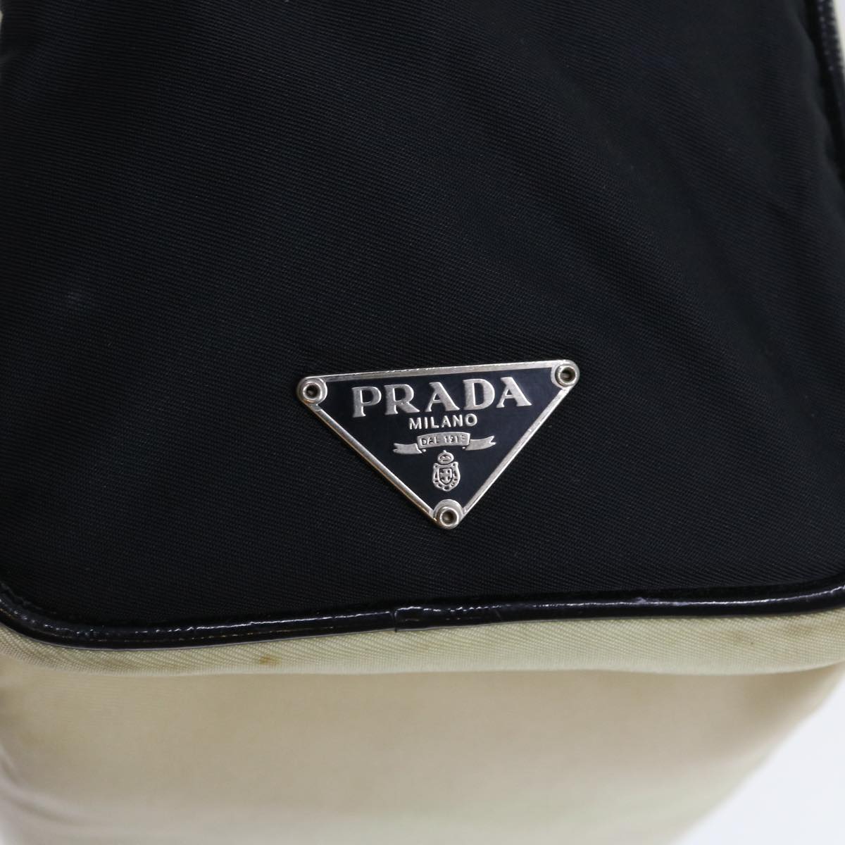 PRADA Shoulder Bag Nylon Beige Auth ar10308