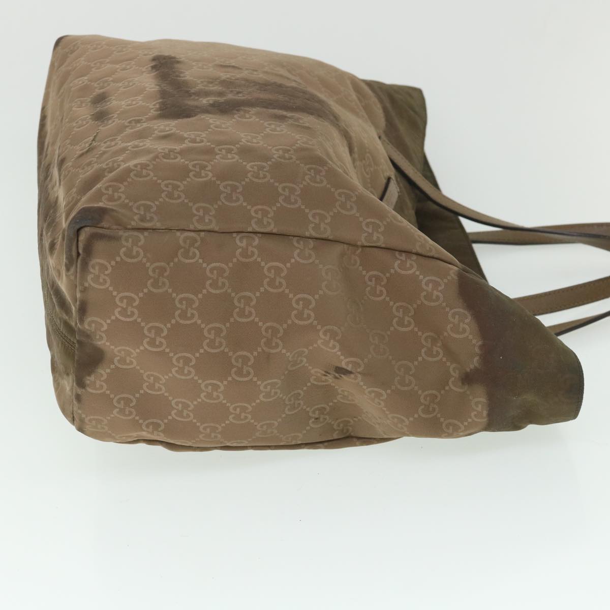 GUCCI GG Canvas Tote Bag Brown 282439 Auth ar10393