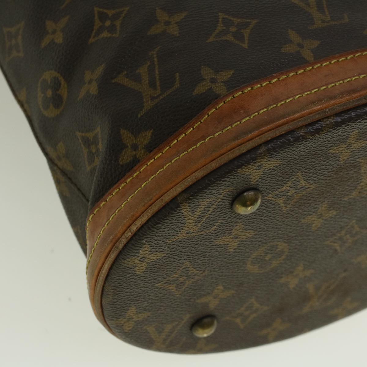 LOUIS VUITTON Monogram Bucket PM Shoulder Bag M42238 LV Auth ar10472