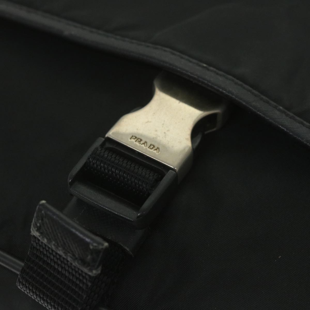 PRADA Shoulder Bag Nylon Black Auth ar10484