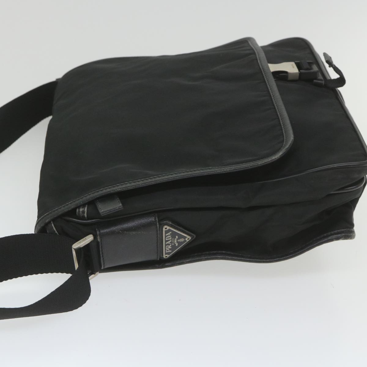 PRADA Shoulder Bag Nylon Black Auth ar10484