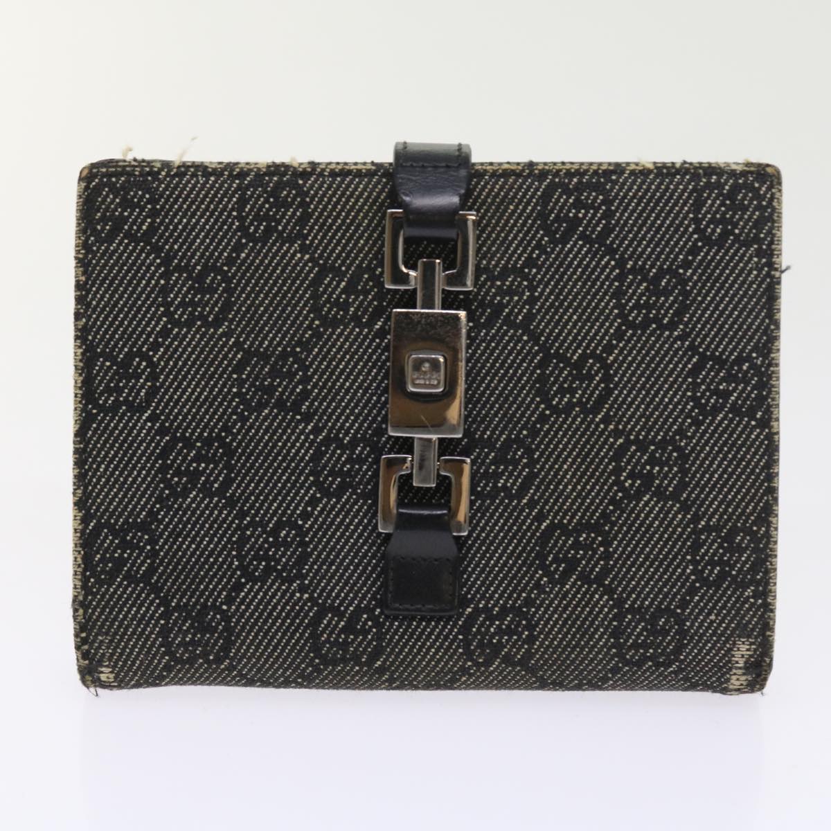 GUCCI GG Canvas Belt Jackie Wallet 5Set Black Auth ar10514