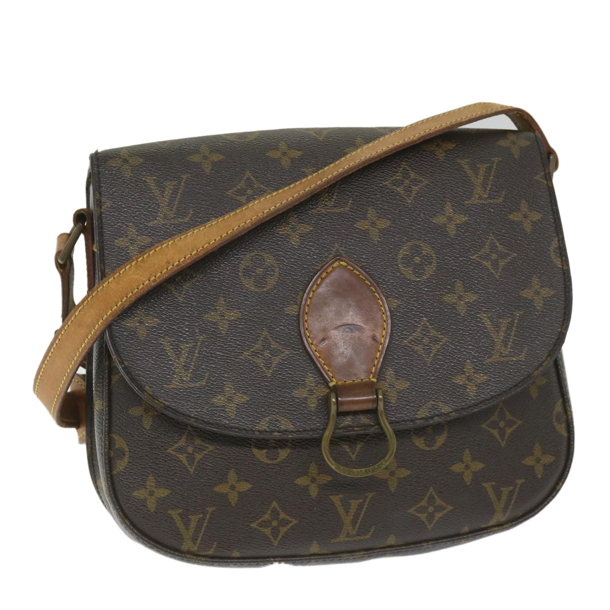 LOUIS VUITTON Monogram Saint Cloud GM Shoulder Bag M51242 LV Auth ar10568B