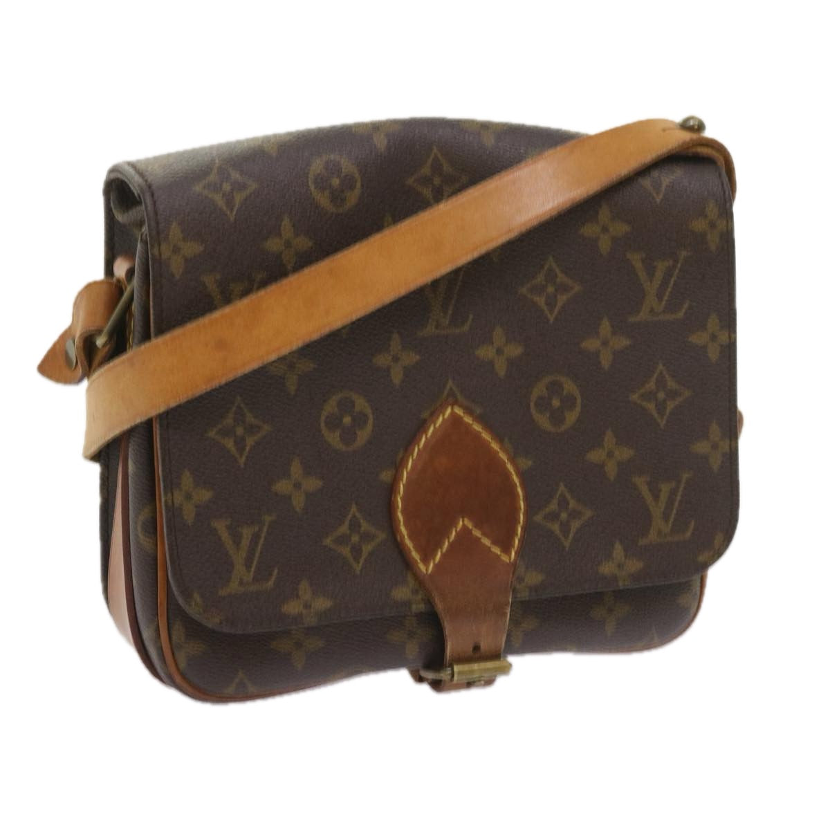 LOUIS VUITTON Monogram Cartouchiere MM Shoulder Bag M51253 LV Auth ar10620B