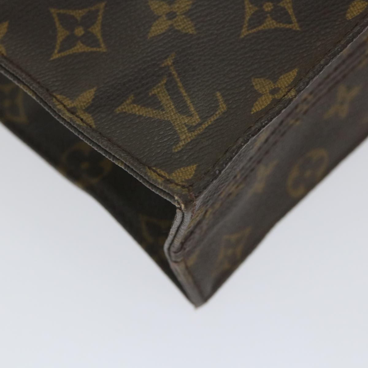 LOUIS VUITTON Monogram Sac Plat Hand Bag M51140 LV Auth ar10635B