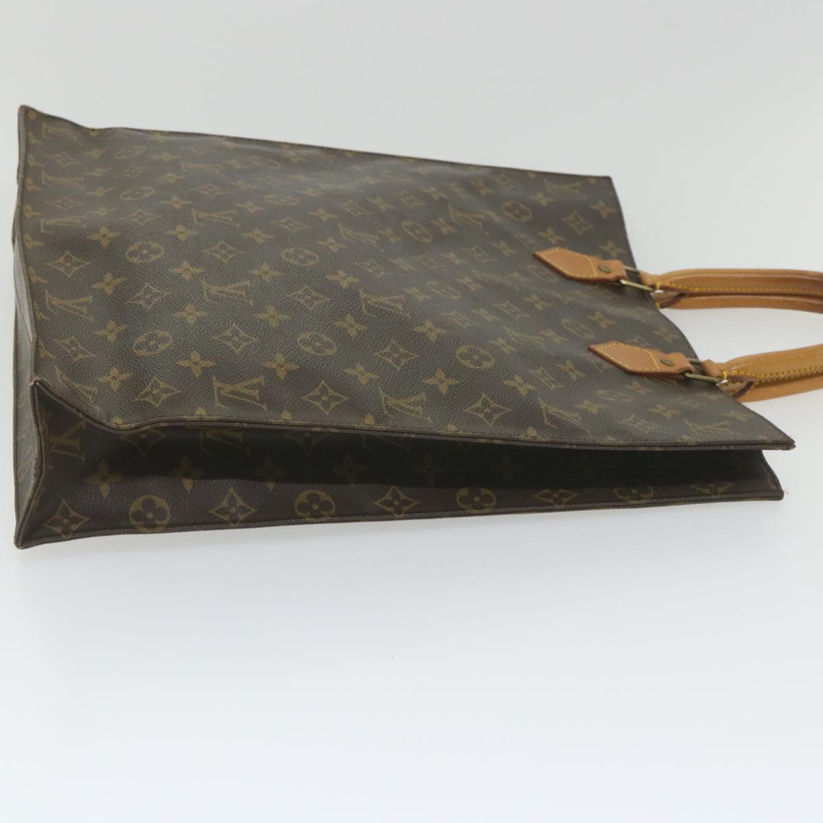 LOUIS VUITTON Monogram Sac Plat Hand Bag M51140 LV Auth ar10635B