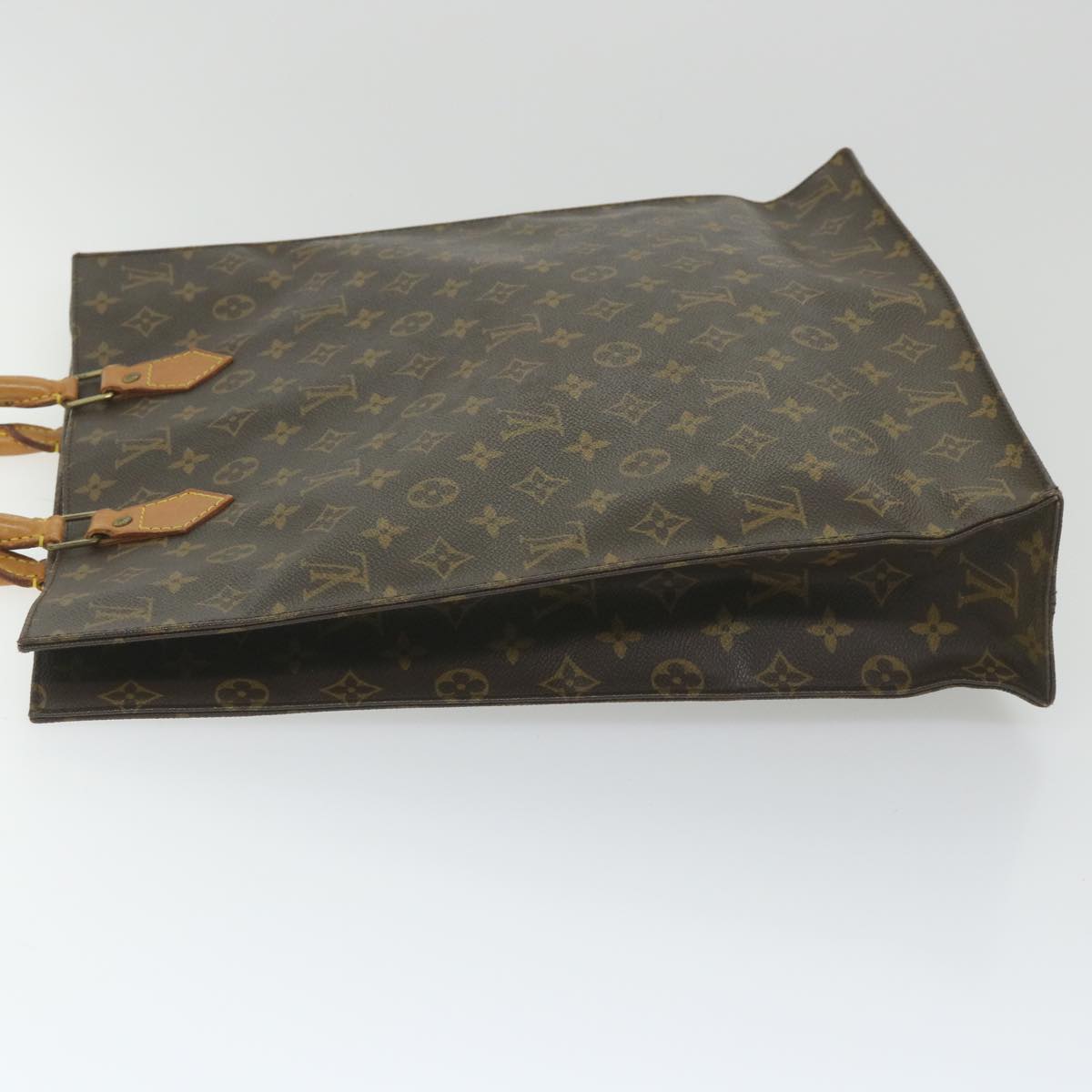 LOUIS VUITTON Monogram Sac Plat Hand Bag M51140 LV Auth ar10635B