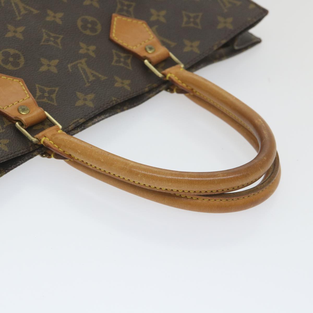 LOUIS VUITTON Monogram Sac Plat Hand Bag M51140 LV Auth ar10635B