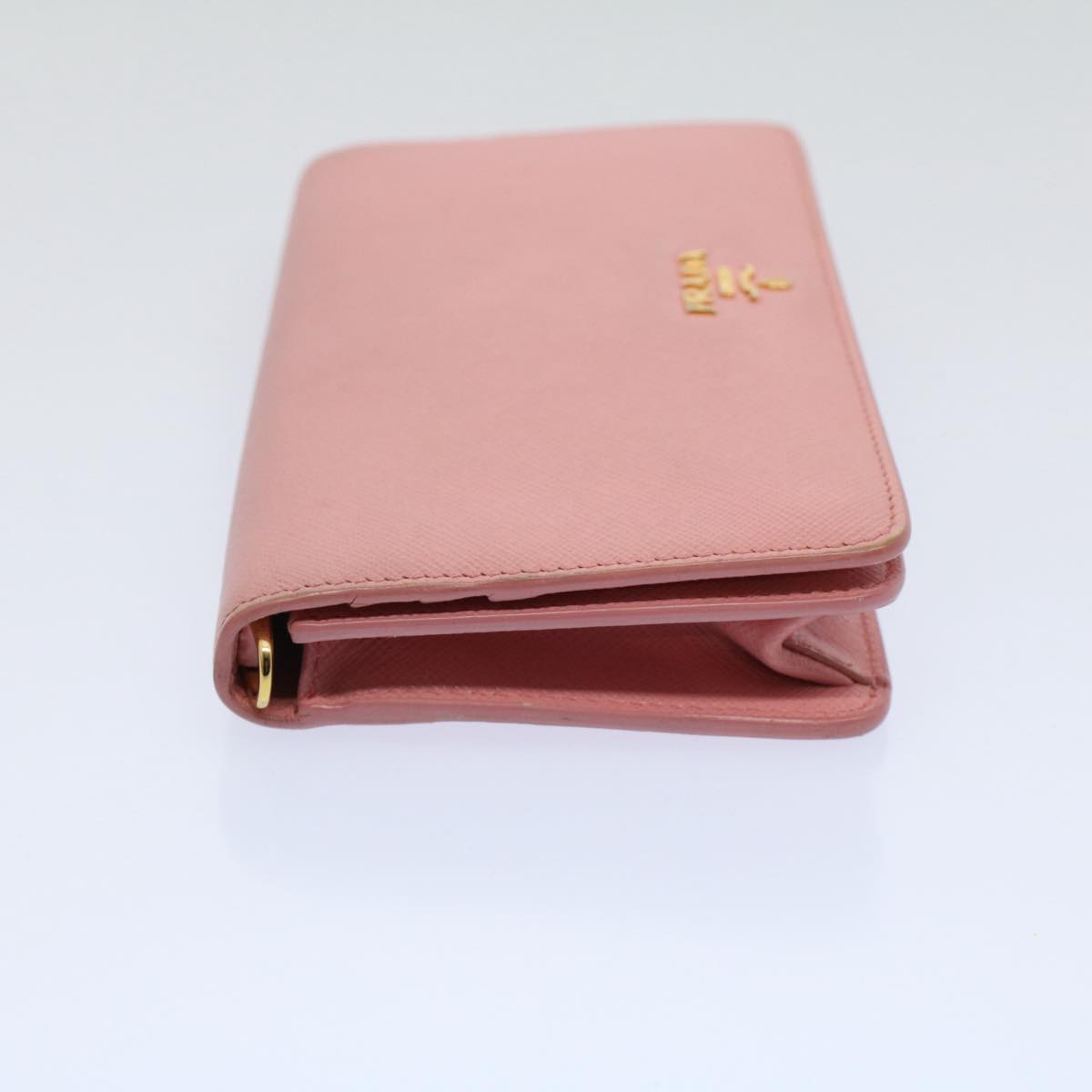 PRADA Chain Wallet Safiano leather Pink Auth ar10641B