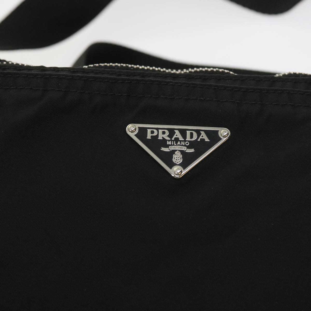 PRADA Shoulder Bag Nylon Black Auth ar10659