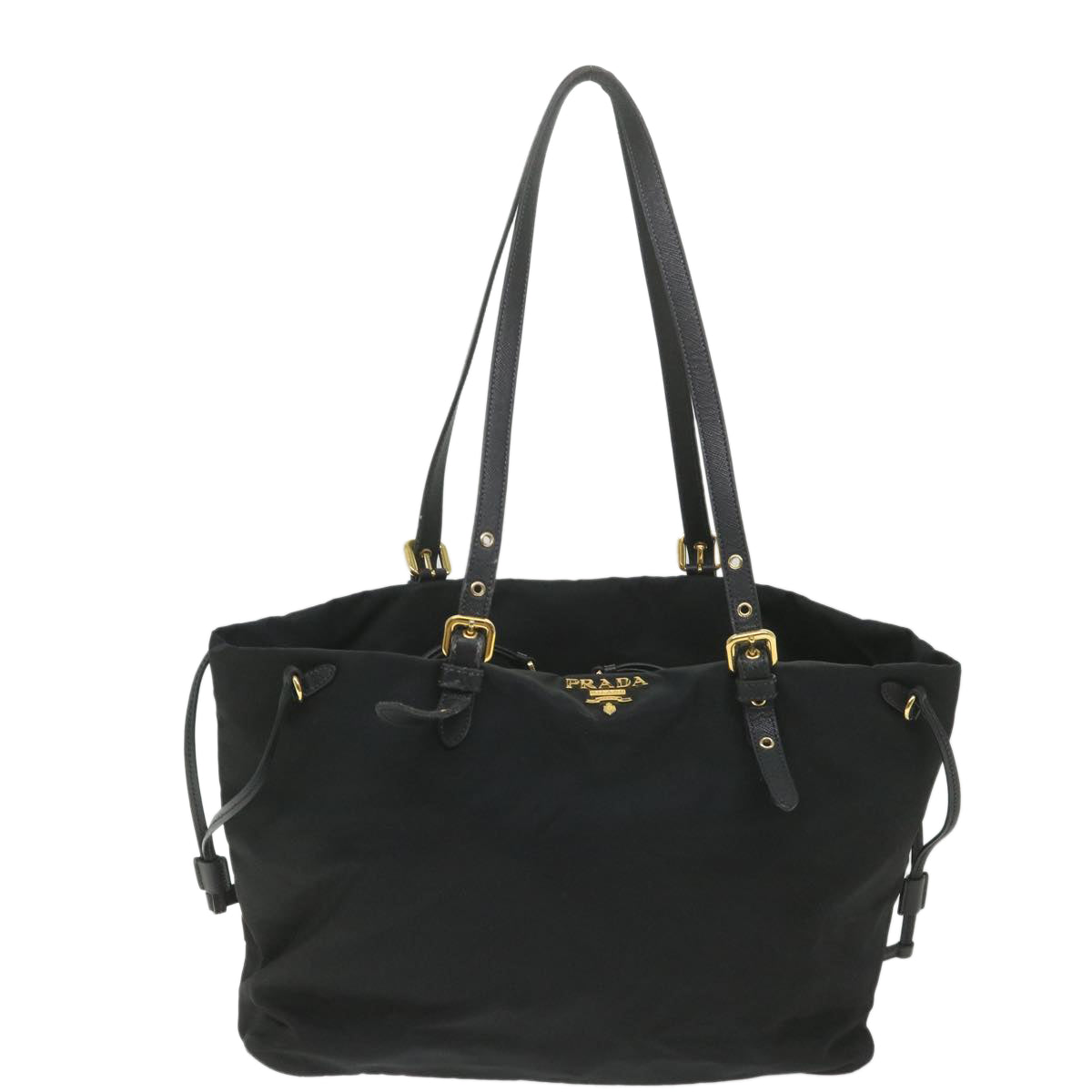 PRADA Shoulder Bag Nylon Black Auth ar10661