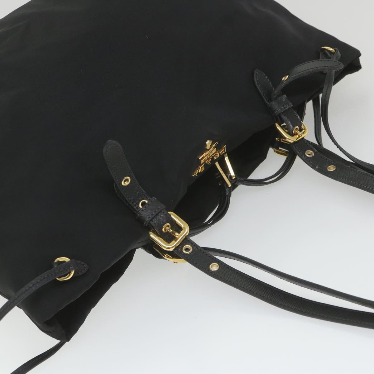 PRADA Shoulder Bag Nylon Black Auth ar10661