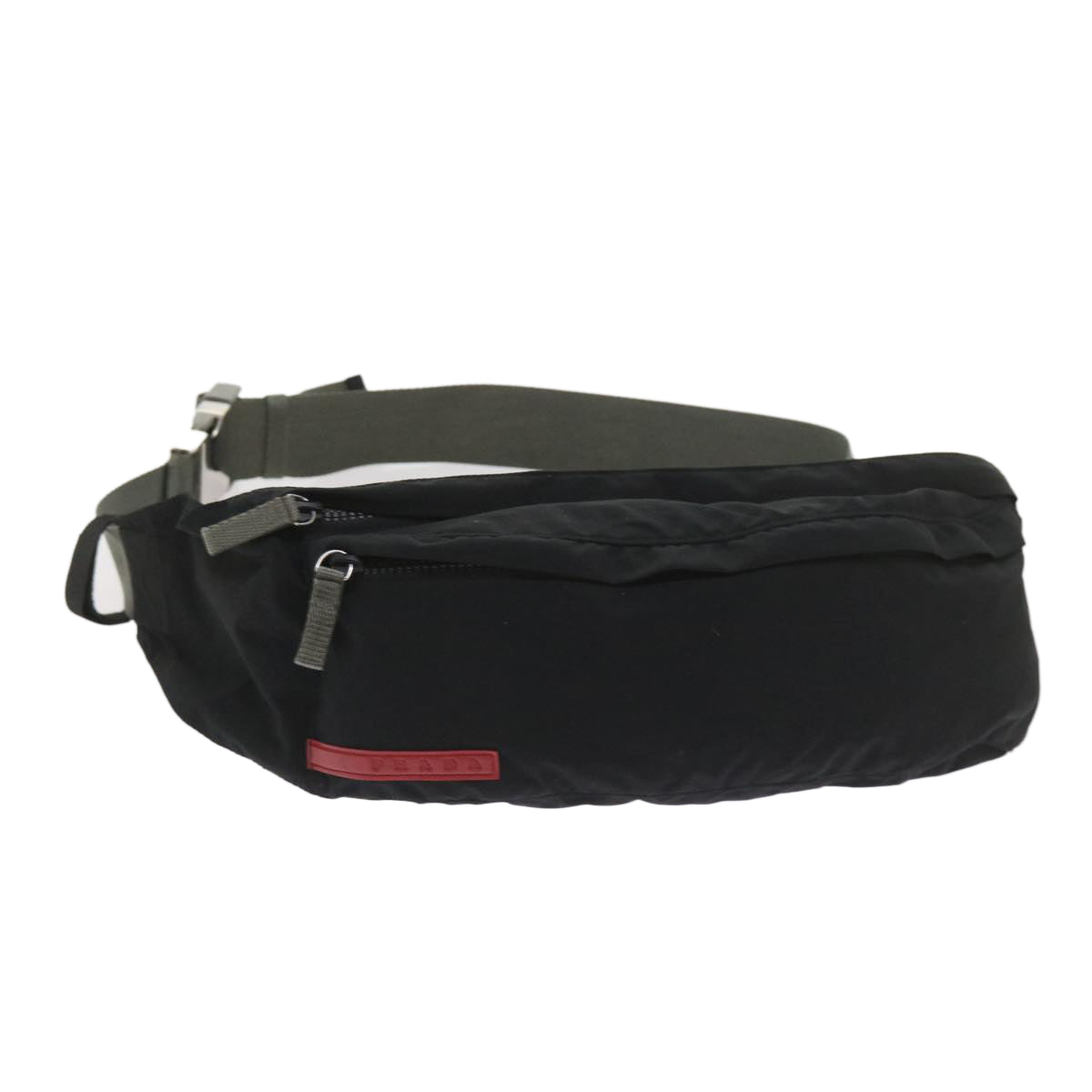 PRADA Waist bag Nylon Black Auth ar10707