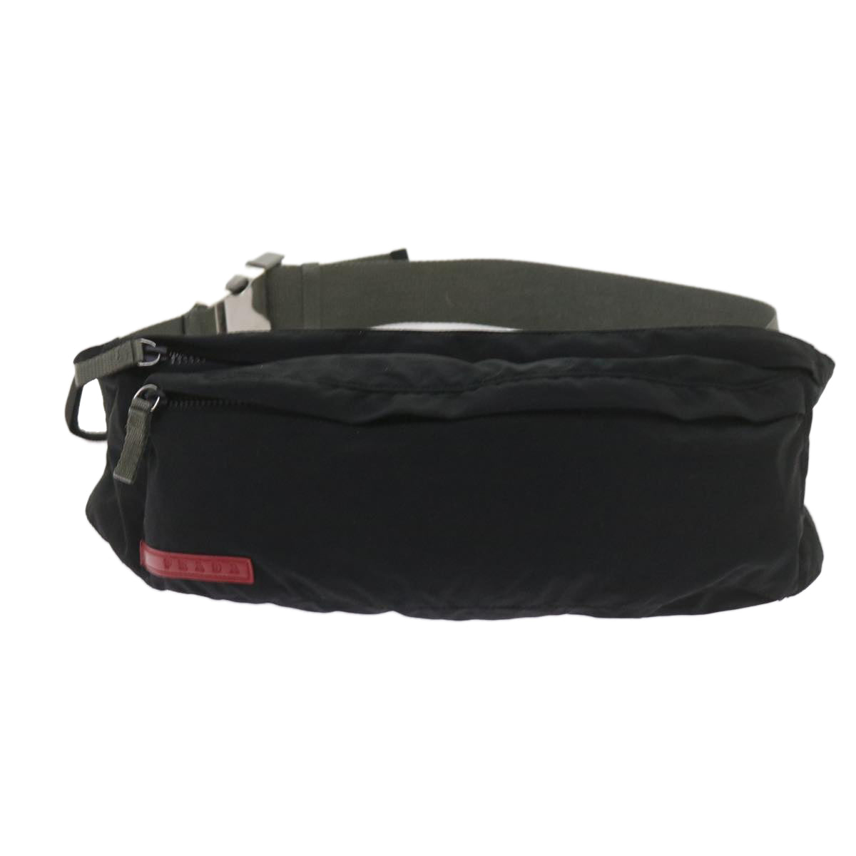 PRADA Waist bag Nylon Black Auth ar10707